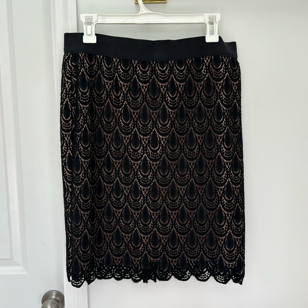 Black Lace Pencil Skirt